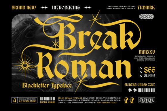 Break Roman: A Typeface Merging Gothic Tradition with Modern Edge