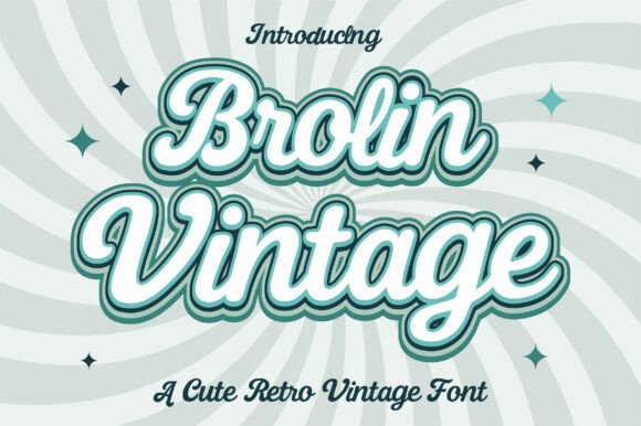 Brolin Vintage: A Playful Retro Font for Modern Designs