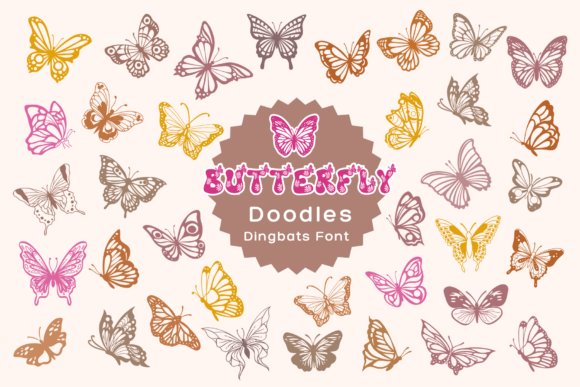 Butterfly Doodles: A Springtime Dingbats Font