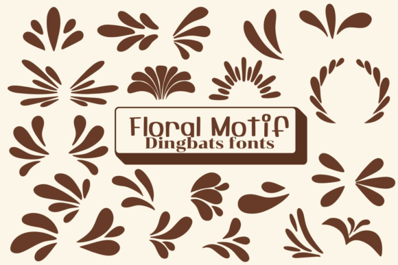 Floral Motif: Elegant Dingbat Font for Designers