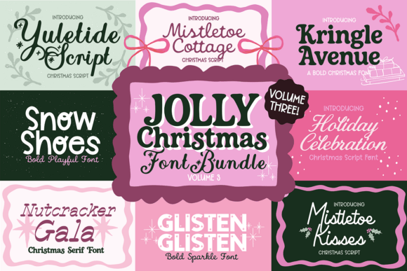 Jolly Christmas Bundle Vol3: Festive Fonts for Your Holiday Designs