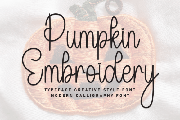 Pumpkin Embroidery: A Cozy Creative Style Font