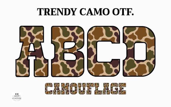 Trendy Camo: A Bold Display Typeface for Modern Design