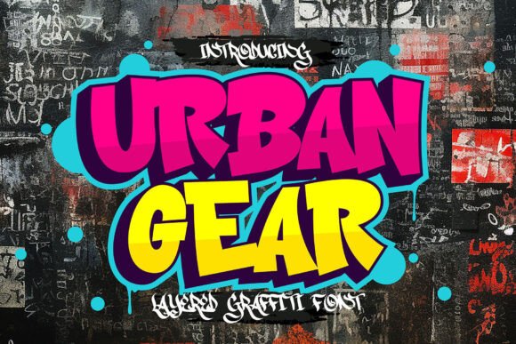 Urban Gear: Bold Graffiti Font for Street-Style Designs